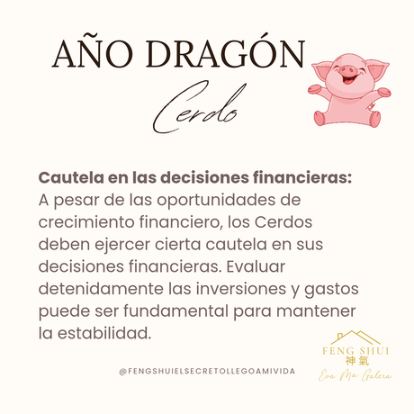 Año del Dragón 🐲 para el Cerdo 🐷