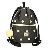Pepe Jeans Leire Mochila Saco Con Cremallera Negro 35x46 cms Poliéster