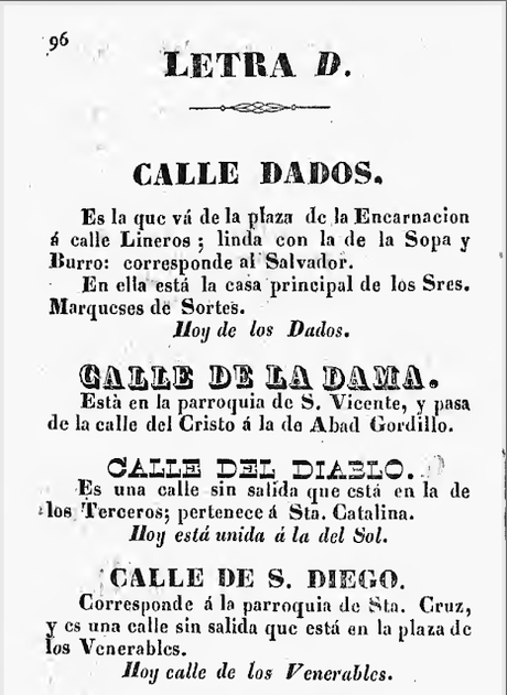 La Calle de los Dados. La Calle de los Dados.