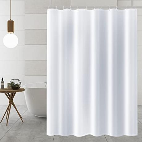 AiQInu Cortina de Ducha,Cortina de Baño 100% Polyester, Impermeable Antimoho Lavable Ecológica 180 x 180cm con 12 Ganchos
