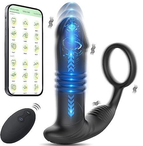 Versión APP del mando a distancia Hőmbrê Eștîmùlâdőr prøstātå Vïbràdőr Másàjeádőr, 18 frecuencia Vībrǎdør Hombre Sexǒ Anǎl Vībrǎdør Ṿiḇrḁdrḁḑor hõmbrè Pǒrtátil Masajeadǒr de Prǒstǎta (Ivory Black)