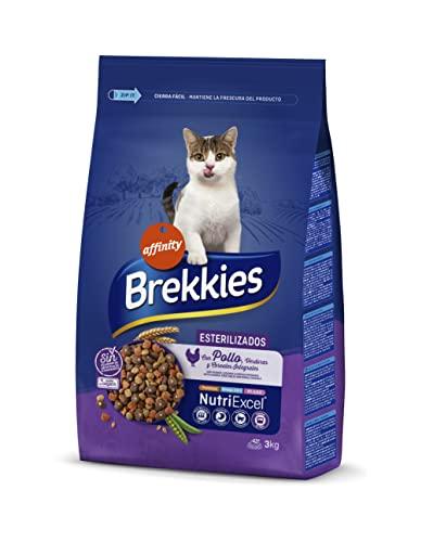 Brekkies Pienso para Gatos Gatos Esterilizados con Pollo y Verduras - 3000 gr