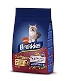 Brekkies Pienso para Gatos Delicious con una Selección de Aves y Verduras - 3000 gr