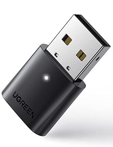 UGREEN USB Bluetooth 5.0 Adaptador Bluetooth diseñado para PC Portátil Windows 11 10 8.1 7, A2DP Dongle Bluetooth para Conectar a Mando de PS5 PS4 Xbox Bluetooth Auricular Teclado Ratón Altavoz Móvil