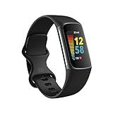 Pulsera avanzada actividad Fitbit Charge 5: con 6 meses de servicio Premium incluidos, hasta 7 días de batería, función ECG y Nivel de recuperación diario, Negro / Acero inoxidable negro grafito