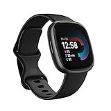 Fitbit Versa 4, el smartwatch que te ayuda a ponerte en forma con GPS integrado, hasta 6 días de batería y compatible con iOS 15 & Android OS 9.0, Negro/Aluminio grafito