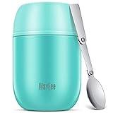 WayEee Termo para Comida 450ml Botella Aislada de Acero Inoxidable Aislada para Alimentos, Beber y Sopa de los niños y Las Comidas de Adultos