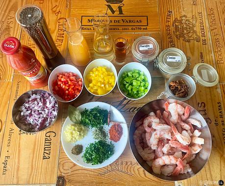 Enchilado de camarones, cocina cubana, puro sabor para el mundo