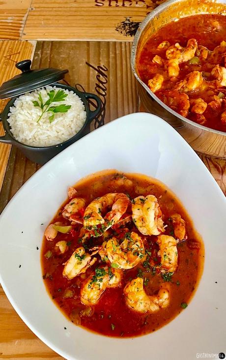 Enchilado de camarones, cocina cubana, puro sabor para el mundo