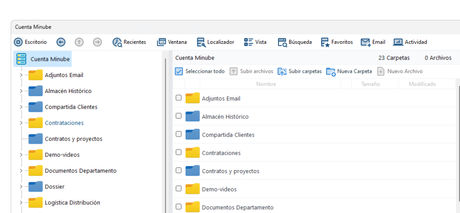 Acceso a archivos para clientes en la Nube sin costos excesivos Carpetas compartidas con clientes en Dataprius