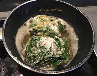 Paquetitos de acelgas con arroz y bonito