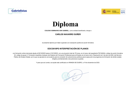 Curso SEPE Interpretación de Planos Curso SEPE Interpretación de Planos