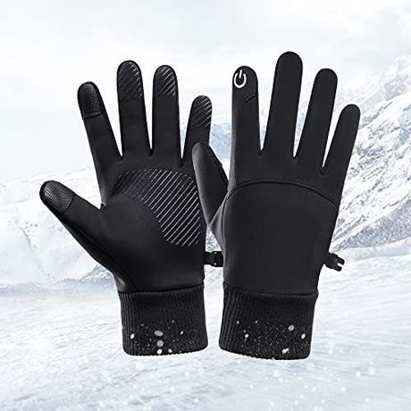 TANCUDER Guantes de Invierno Impermeable Guantes para Deportes de Invierno Guantes Cálidos de Invierno Guantes de Pantalla Táctil Antideslizantes Guantes Térmicos Unisex para Correr Ciclismo Conducir