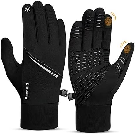 Guantes de Invierno, Guantes Ciclismo Guantes de Pantalla Táctil Impermeable Guantes Deportivos Running Cálido resistentes al viento para Esquí Nieve Ciclismo Deporte Gym para Hombre y Mujer XXL