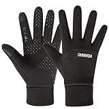 OHWHOA Guantes Invierno Ciclismo Termicos por Hombre y Mujer, Guantes Táctiles Moto Impermeables a Prueba de Viento para Aire Libre, Correr, Camping, Senderismo, Escalada, Combate, Esquiar