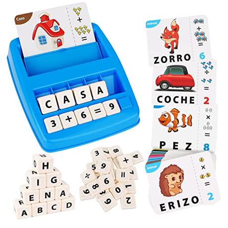 Joozmui Juguetes Educativos Niños 3-8 Años Regalo Niña Juegos para Aprender a Leer Juguetes Montessori Scrabble Español