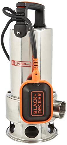 BLACK+DECKER Bomba Sumergible BXUP1100XDE para Aguas Sucias (1.100 W, Portata max. 16.500 l/h, Prevalenza max. 10,5 m)
