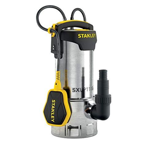 Stanley SXUP1100XDE Bomba Sumergible para Aguas Sucias (1.100 W, Caudal max. 16.500 l/h, Prevalencia max. 10,5 m)