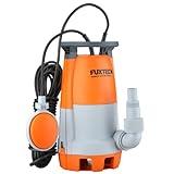 Bomba sumergible de aguas residuales FUXTEC FX-TP1350 350 watts, máx. 7500 l/h, altura de impulsión máx. 6 m, espesor del elemento hasta 20 mm, interruptor de flotador de ajuste continuo