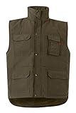 VELILLA 108; Chaleco acolchado multibolsillos; Color Verde Caza; Talla L