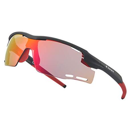 Gafas de ciclismo | Bici de Montaña | Ciclismo | Running - Hechas para la aventura - Gafas de sol de Categoría 3 | Protección Total con Tecnología UV400 REVO - Hombre y Mujer- 2 tallas (L)