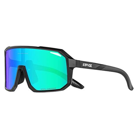 KAPVOE Polarizadas Gafas de Ciclismo Hombre Gafas MTB TR90 Gafas Deportivas Mujer Gafas Running Gafas Bicicleta Montaña Gafas Bici Gafas Sol Ciclismo Gafas BTT Lentes de Ciclismo Verde