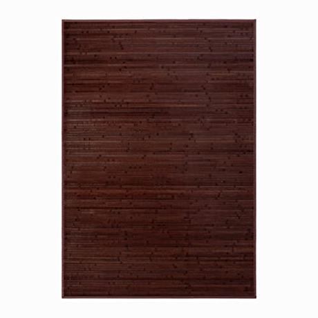 LOLAhome Alfombra de bambú, Antideslizante, Anti Manchas, Resistente a la Humedad, para Salón, Dormitorio, Cocina, Baño, Pasillo, Garaje- “marrón Chocolate” de “200x140 cm