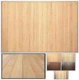 LucaHome – Alfombra bambú Uganda Ideal para Interior, Alfombra bambú para Cocina, salón, despacho, Dormitorio con Cenefa, Alfombra de bambú Antideslizante (Natural, 60x90cm)