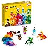 LEGO 11017 Classic Monstruos Creativos, Caja de Ladrillos para Construir, Juguete para Niños de 4 Años, Set para Crear 5 Mini Figuras de Colores