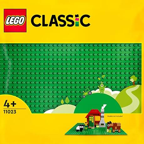 LEGO 11023 Classic Base Verde de 48x48 Tacos, Placa Tablero de Construcción y Expansión, Juegos de Construir para niños