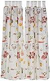 Martina Home Pack 2 Cortinas con Visillo para Cocina Modelo Vino, Medida 100 x 140 cm (Pack 2 Unidades)