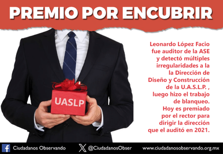 Nombran a ex auditor en puesto clave de la UASLP tras controversia de irregularidades