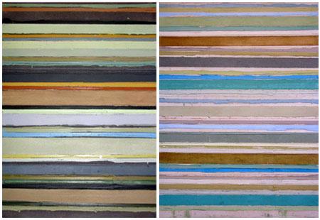 Carlos Pascual 'Bandas I y II', óleo tela.