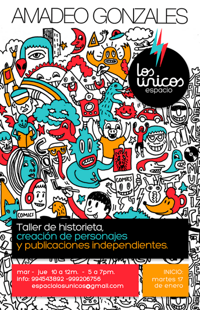 Taller de historieta, creación d epersonajes y publicaciones independientes con Amadeo Gonzales