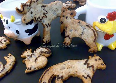 Galletas de nueces y dátiles con chocolate