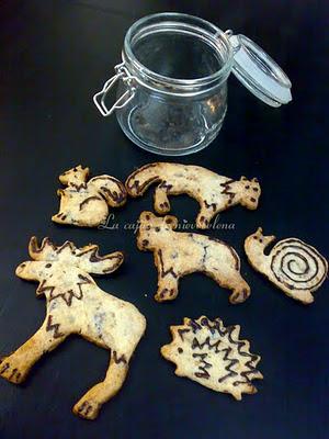 Galletas de nueces y dátiles con chocolate