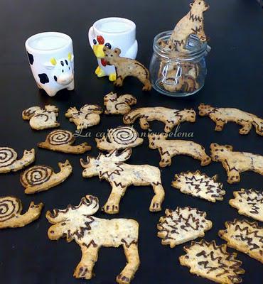 Galletas de nueces y dátiles con chocolate