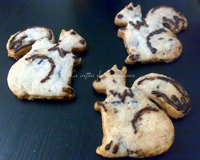 Galletas de nueces y dátiles con chocolate