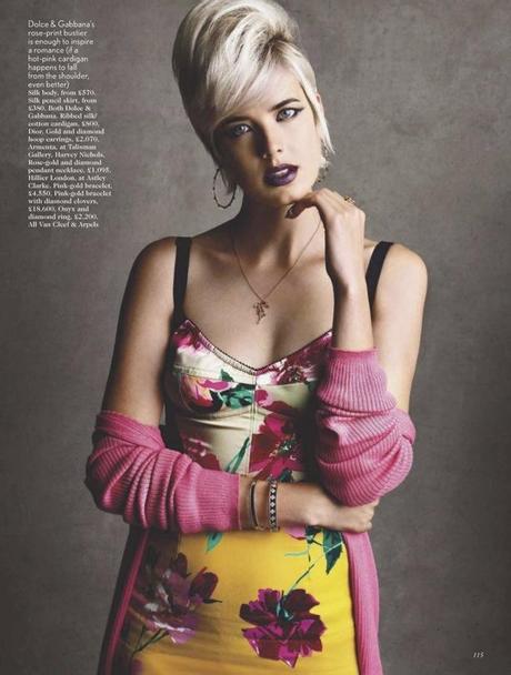 Vogue UK Model: Agyness Deyn Photographer: Patrick Demarchelier Styled by: Francesca Burns SPRING SUMMER 2012 EDITORIAL PRINTS FLORALS POLKA DOTS