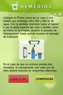 Remedios homeopáticos mediante teléfono móvil.