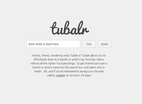 Tubalr :: escuchar música desde YouTube