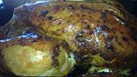 Pollo al horno con manzana y romero