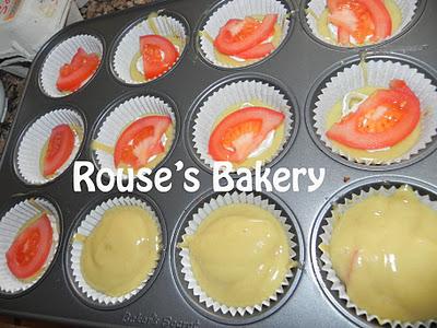 Magdalenas de queso de cabra y tomate natural