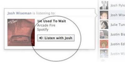 Facebook anuncia un opción de escuchar música con tus contactos
