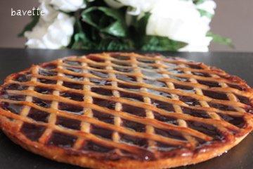 Crostata alla marmellata di lamponi.Crostata de mermelada de frambuesas