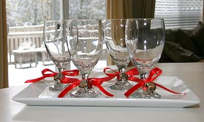 decorar copas con lazos