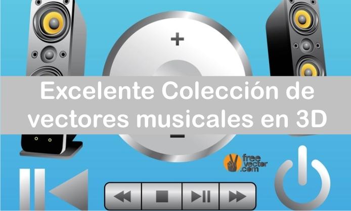 Excelente Colección de vectores musicales en 3D