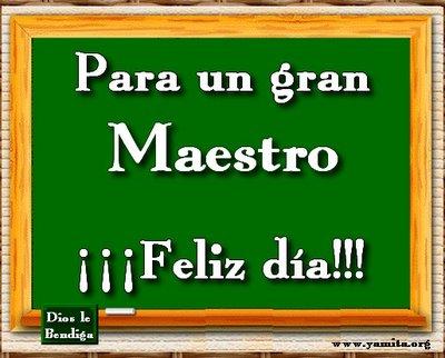 ¡Feliz día del maestro! Gracias por sus enseñanzas