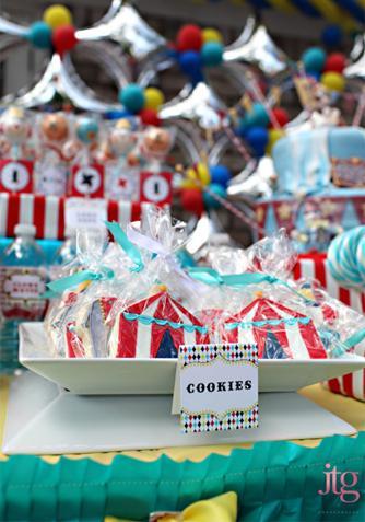 Mesa de dulces: una fiesta circo
