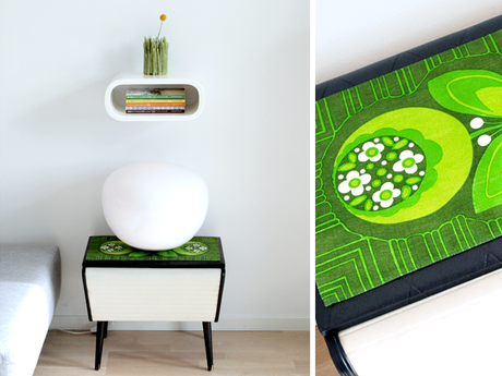 Un look retro para la mesilla muy fácil de conseguir